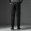 Pantalon pour hommes Casual coupe-vent noir pour hommes hiver chaud épaissir mode extérieur pantalon streetwear mâle plus taille jogging pantalon de survêtement