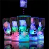 مقاوم للماء LED ICE Cube Multi Color Wlowing Flowing in the Dark Ice Cubes Bars Wedding Birthday Christmas Party Decor