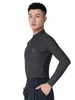 Stage Wear 2023 Veste de danse moderne pour hommes Chemise d'entraînement à manches longues Vêtements latins Concours de salle de bal F5005