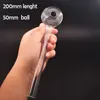 200mm Lenght Glassオイルバーナーパイプハンドクラフトクリアパイレックスガラスハンドパイプ大きなサイズのバブラー喫煙アクセサリー喫煙ツール用