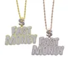 Chains Iced Out Bling 5A Zircon Cz Fast Money Pendant Necklace Hip Hop Color Gold Plated Tennis Rope Chain Men Boy JewelryChain307Y