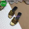 Orans Sandals Women Slippers 7A本物の革であるOran Paris Sheepskin Luxury Leather Fashion Womens Summer Triple Black Brown Slippe QQ