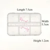 Storage Bottles 10pcs 6 Grids Clear Plastic Rectangle Empty Case Box Nail Art Jewelry Beads Rhinestones Decorations Organizer Container