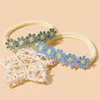 Hårtillbehör Baby Flower pannband Daisy Head Bands Girl Elastic Hairband Kids Nylon Born pannband Infant Ins Po Props