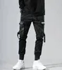 Mens Pants Streetwear Spring Casual Cotton Ribbons Cargo Harajuku Fashion Slim Fit Black Joggers Men 231218