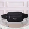 Sac de taille en Nylon matériel de Parachute sac banane noir sac de poitrine décontracté hommes femmes unisexe léger usage quotidien Purses279c