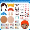 Sorting Nesting Stacking toys Kid Facial Expression Cards for Making Faces Games Emotional Change Montessori Preschool Learning Activity Q231218