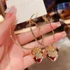 Hoop Earrings Heart-shaped Exaggerated Fashion Large Earring For Women Personality Exquisite Party Jewelry Daily Accessories