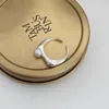 Anillos de boda Anillos abiertos cuadrados de una sola perla Plata de ley 925 Anillo de compromiso de promesa ajustable liso de moda coreana para mujeres 231218