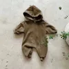 Artırıcılar Bebek Cep Kapşonlu Zip-Up Tulum Yenidoğan Giysileri 2022 Erkek Erkek Boy Compy Hooded Romper Zip Kızlar Tırmanma Giysileri Sulma231114