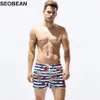 Badebekleidung Seobean Print Badebekleidung Männer atmungsaktive Männer Badeanzüge Schwimmstämme Boxer Slips Sunga Schwimmanzüge Maillot de Bain Beach Short 388