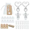 Parti Dekorasyonu 30 PCS Angel Keychain Hatıra Düğün Hediyeleri Bebek Duş Seti Tag Drawstring Candy Bag ile Set