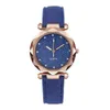 Women's high quality luxury Star sanded leather with waterproof quartz watch