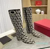 Designer Boot Stretch Fabric Toile Leather Boot Women Luxury Fashion Casual Shoes Platform Combat Side Zipper Half Boots