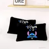 Bedding Sets Cute Stitch Black Blue Printed Cartoon Children Quilt Cover 3D Children's Set 3-piece 1 2 Pillowcases