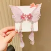 Haarschmuck Quaste Kopfschmuck Blume Hanfu Ornament Seitenclip Chinesischer Stil Kinder Haarspangen Zubehör Kinder Mädchen Haarnadel