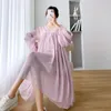 Swimwear Maternity Dresses Suit Spring & Autumn Mesh Plus Loose Summer Outdoor Sweet New 2022 for Photos Shoots Pregnancy Clothes Purple