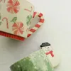 Tazze Tazze da caffè in ceramica con omino di pan di zenzero natalizie dipinte a mano