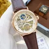 Orologi da polso Pate per 2023 Orologi da uomo Due aghi Meccanico automatico Wastch Alta qualità Top Luxury Brand Cinturino in pelle Fase luna Regalo di moda Tipo di Ginevra