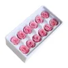 Decorative Flowers Wreaths 12pcs/Box Valentines Gift Immortal Flower Rose Realistic Fake Roses For DIY Wedding Party Bouquets Baby Shower Home Decorations 231218