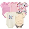 Strampler 2022 Baby Mädchen Bodys Kurzarm Baumwolle Bunny Overalls Infantis Kleidung Neugeborenen Jungen Baby Roupas de Bebe Outfit KleidungL231114