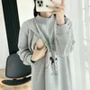 Maternity Tops Tees Maternity Sweater Nurse Sweatshirt Maternity Zip Up Jacket Kangaroo Maternity Coat Hoodies For Nursing Mothers 7007B 231218