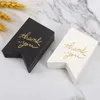 Confezione regalo 100 pezzi Etichette di carta per stampa in oro Rotonde Nero Bianco Grazie Stampa Etichetta da appendere Confezionamento fatto a mano Forniture per imballaggio per feste fai-da-te