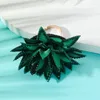 Bagues de cluster Bohême Vert Tissu Zircon Lotus Fleurs Métal Exagérer Bague Belle Summer Beach Vacances Bijoux Huanzhi 2023 INS