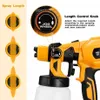 Cordless Spray Gun 800ml HVLP Household Paint Sprayer 3 Nozzle Sizes 20V DC Li-ion Battery High Power DKSG20K2 210719299S