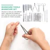 Kit per nail art 26 pezzi Strumenti per manicure Clipper Pedicure Rifinitura Toelettatura