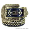 2023 Designer BB Belt Simon Belts pour hommes femmes Ceinture de diamant brillant noir sur noir bleu blanc multicolore avec strass bling as260p