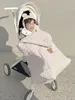 Mantas Swaddling Estilo coreano Otoño Invierno Cochecito de bebé Manta Dibujos animados Espesado Cálido Bebé Edredón Cochecito de bebé Saco de dormir Correas para niños 231218