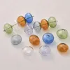 Bottles 10X 16mm Handmade Hollow Lampwork Oblate 2 How Glass Beads Charm For DIY Wind Bells Jewelry Making Bracelet Earring Accessories