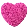 Couronnes de fleurs décoratives goutte décoration de mariage 25 cm coeur artificiel Rose coeur de roses femmes cadeaux d'anniversaire Saint Valentin 231218