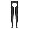 Capris Women's Glossy Cutout Crotchless Tights Leggings Mid Waist Hollow Out Backless Skinny Long Pants Footed Stocking Pantyhose