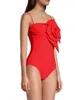 Maillots de bain pour femmes Rouge Bretelles Sexy Solide Maillot de bain 2023 Femmes Deux Pièces Bikini Ensemble Été Couvrant Wrap Fleur Design Maillot de bain