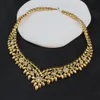 Bröllopsmycken uppsättningar Dubai Gold Color Halsbandörhängen Set för Women S Girl Gift 231216