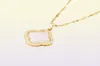 Good Lucky 18K Gold Clover Pendant Collier Micro Pave Women Friendship Jewelry7203624