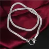 Vergulde sterling zilveren ketting 20 INCHS 4 MM Mesh vorm ketting FMSN087 schip 925 zilveren plaat Kettingen sieraden Chai2562