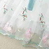 女の子のドレスキッズキッズプリンセスドレス刺繍ベビーパーティーの衣装長い袖の春の子供衣装6 8 10 12年