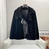 Women's Fur Haining Integrated Motorcycle Jacket With Slimming Lamb Hair And Genuine Leather For Short Sheep Cut Velvet