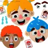 Sorteren Nestelen Stapelen Speelgoed Gezichtsuitdrukkingskaarten voor kinderen om gezichten te maken Spelletjes Emotionele verandering Montessori Kleuterschoolleeractiviteit Q231218