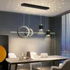 Chandeliers Modern LED Pendant Lights Luxury Dining Room Lamp Gold Black Creative Starry Decoracion Kitchen Table Bar