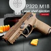 P320 Blowback Laser Shell Ejection Toy Gun Model Pistol Launcher Blaster Shooting Toy For Adults Kids Boys Birthday Gifts Best quality