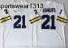 CUSTOM NCAA College Michigan Woerines 9 JJ Mccarthy Maillots 2 Blake Corum 10 Tom Brady Donovan Edwards Ronnie Bell Howard Charles Woodson