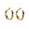 Ear Clip C-Ring Large Circular Rings Exaggerated Irregular Gold-Plated Fashionable Earrings Ear Clips