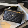 Bonito macaron feminino mini saco cosmético caviar couro matelassé acolchoado bolsa de luxo crossbody designer carteira ouro ferragem mala fanny pacote 17cm