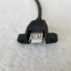 90 graden USB Type A haaks mannelijk naar USB A vrouwelijk adapterkabel schroeven paneelmontagedraad met zwart 30cm