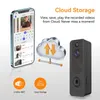 Sonnette de porte 1set WiFi Smart Door Door Video Camera Vision nocturne Vision en temps réel Alerte humaine Détection