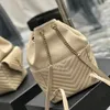 10A Espejo Bolso de diseñador Cubo Moda Mochila de cuero Gran capacidad Viaje Casual Top Lady Bolso de lujo Bolso de cadena de costura artesanal Totes Marcie Bag